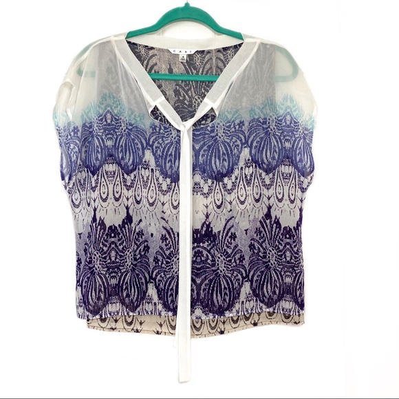 CAbi 238 Sleeveless Chiffon Blouse Size S - Picture 1 of 5